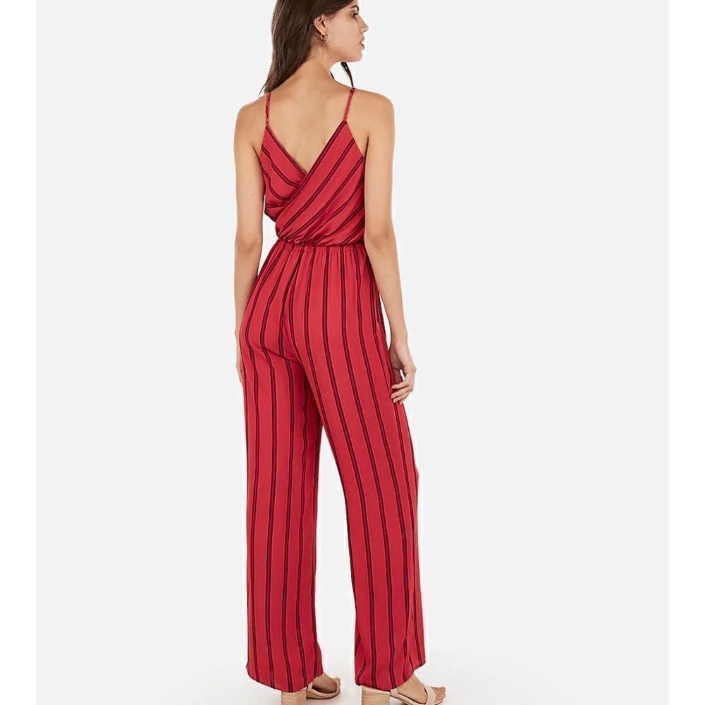 EXPRESS Pink Striped Wide Leg Jumpsuit Size XS